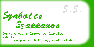 szabolcs szappanos business card